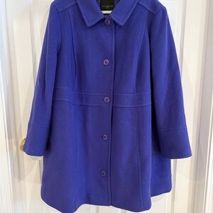 Talbots Women's Vibrant Blue Pea Coat